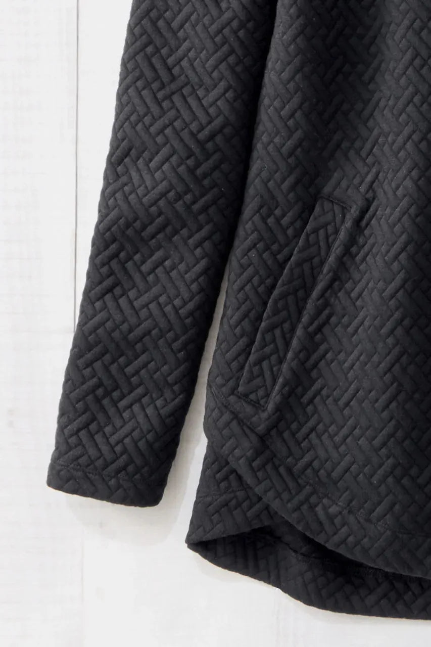 Tulip-Hem Jacquard Pullover