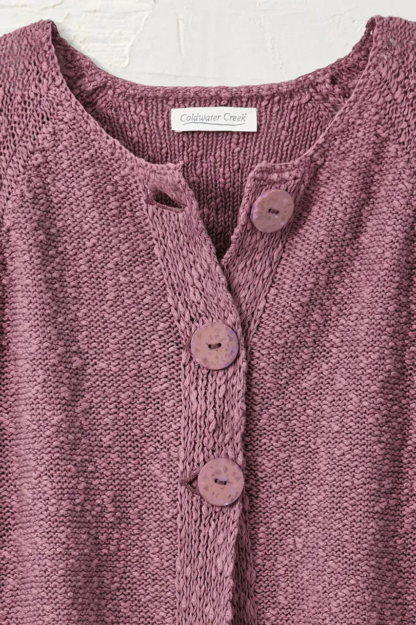 Buttoned Slub Cardigan