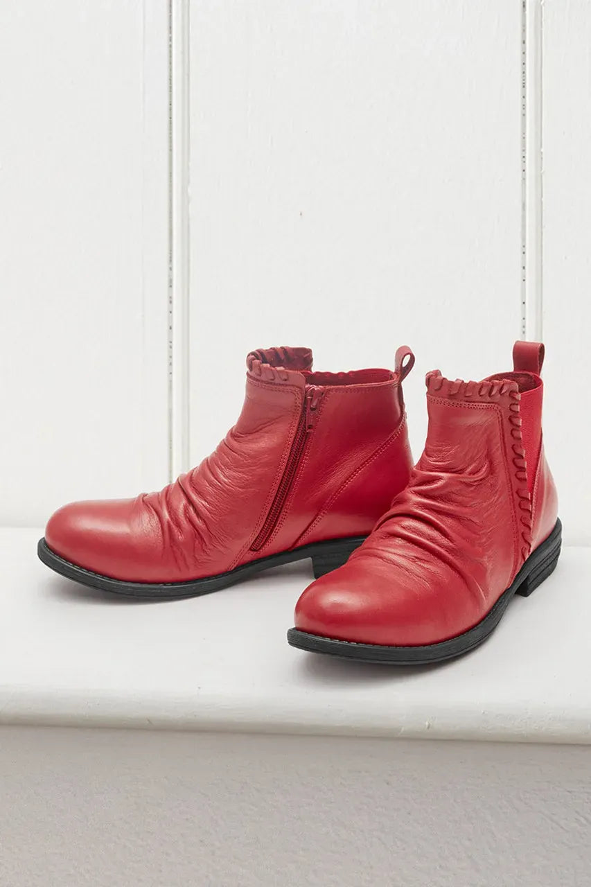 Carmen Leather Booties by Walk With MeTM.