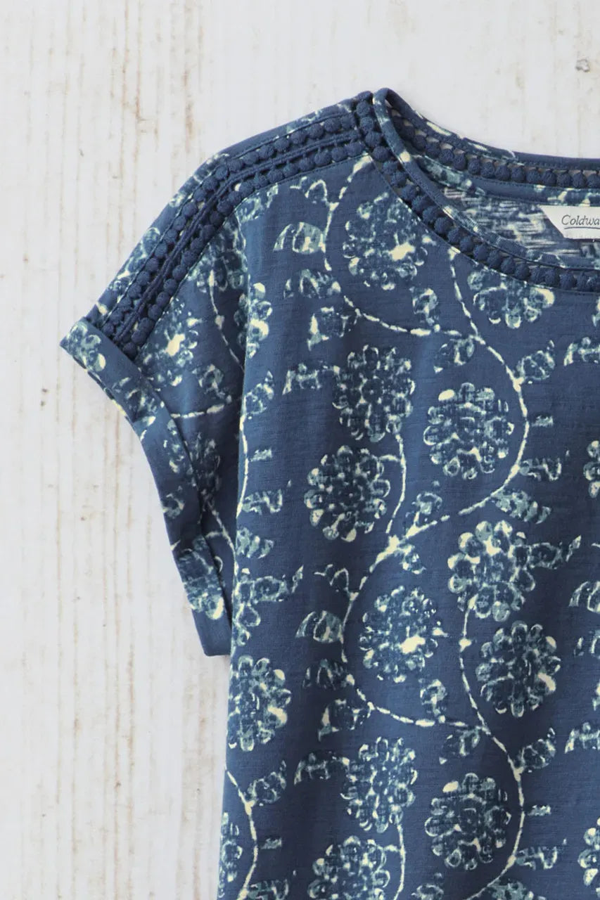 Batik Open-Trim Top
