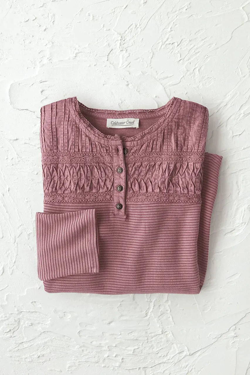 Textured Knit Henley