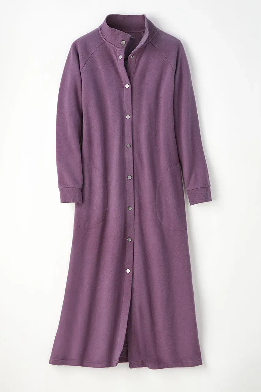 Snap-Front Sweatshirt Lounger
