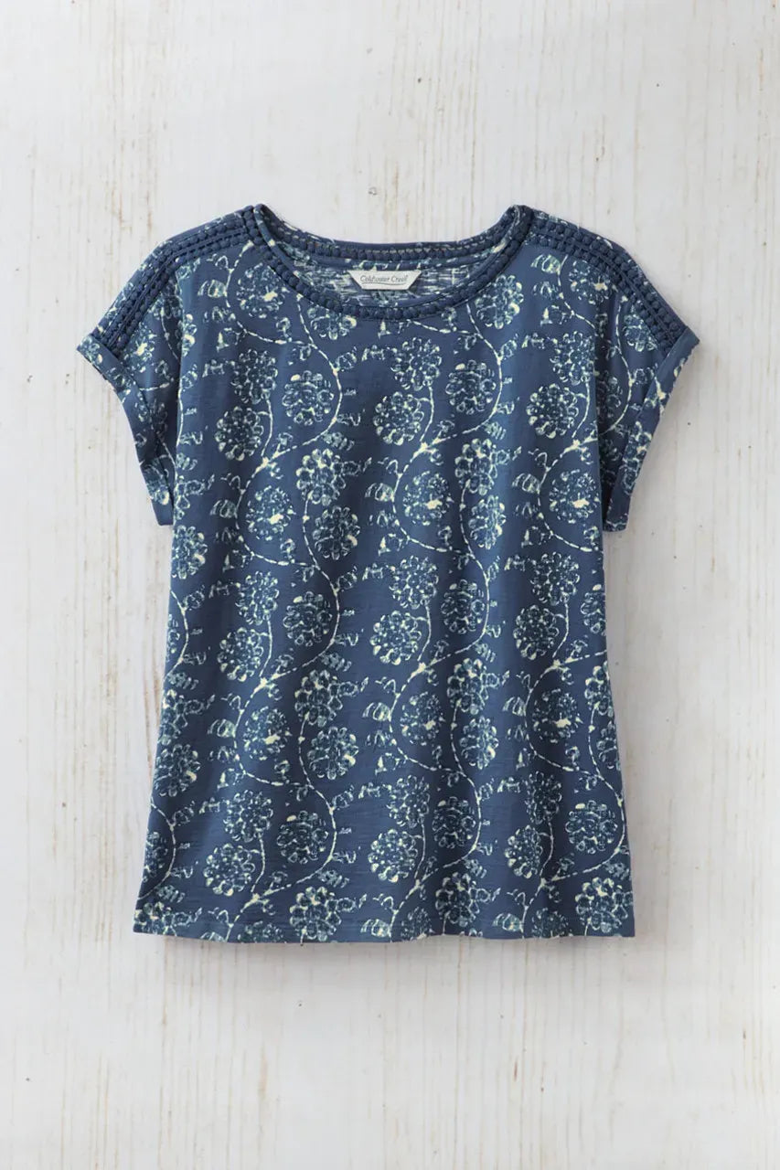 Batik Open-Trim Top
